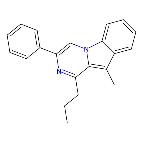 10-Methyl-3-phenyl-1-propylpyrazino[1,2-a]indole structure