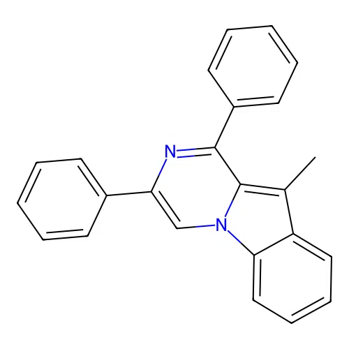 10-Methyl-1,3-diphenylpyrazino[1,2-a]indole structure