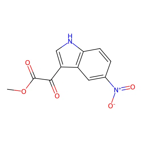 methyl 2-(5-nitro-1H-indol-3-yl)-2-oxoacetate structure