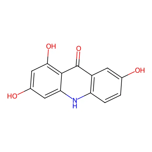 1,3,7-Trihydroxy-10H-acridin-9-one structure