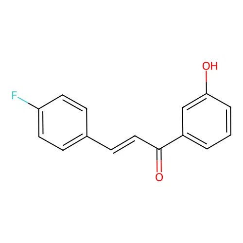 (E)-3-(4-fluorophenyl)-1-(3-hydroxyphenyl)prop-2-en-1-one structure