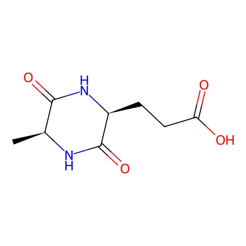 3-((2S,5S)-5-Methyl-3,6-dioxopiperazin-2-yl)propanoic acid structure