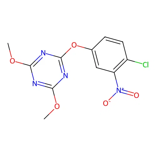 2-(4-Chloro-3-nitrophenoxy)-4,6-dimethoxy-1,3,5-triazine structure