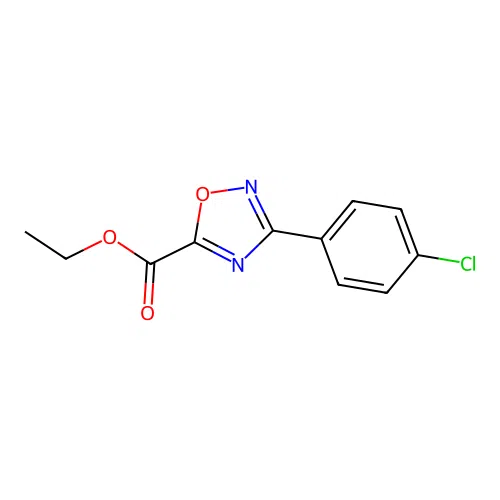 Ethyl 3-(4-chlorophenyl)-1,2,4-oxadiazole-5-carboxylate structure