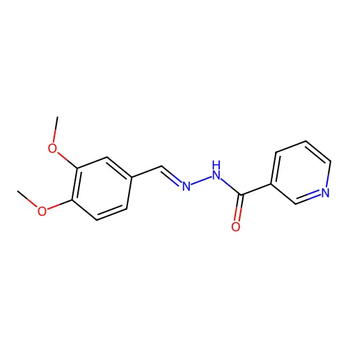 N'-[(E)-(3,4-dimethoxyphenyl)methylidene]pyridine-3-carbohydrazide structure
