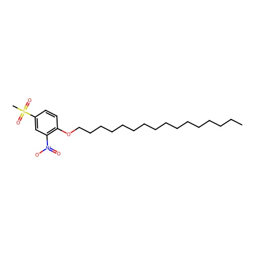 4-(Hexadecyloxy)-3-nitrophenyl methyl sulfone structure