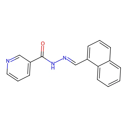 N'-[(E)-1-naphthylmethylidene]nicotinohydrazide structure