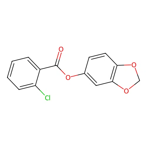 1,3-Benzodioxol-5-yl 2-chlorobenzoate structure