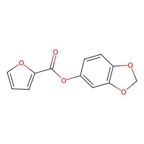 1,3-Benzodioxol-5-yl 2-furoate structure