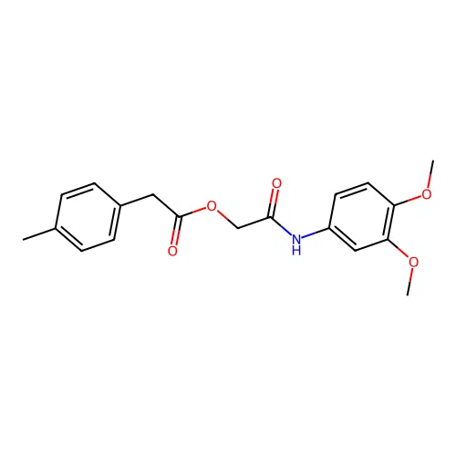 2-[(3,4-Dimethoxyphenyl)amino]-2-oxoethyl (4-methylphenyl)acetate structure