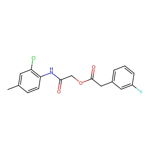 [2-(2-Chloro-4-methylanilino)-2-oxoethyl] 2-(3-fluorophenyl)acetate structure