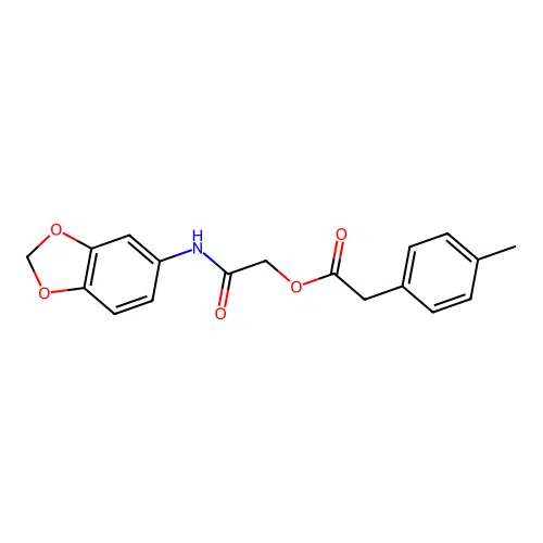 [2-(1,3-Benzodioxol-5-ylamino)-2-oxoethyl] 2-(4-methylphenyl)acetate structure