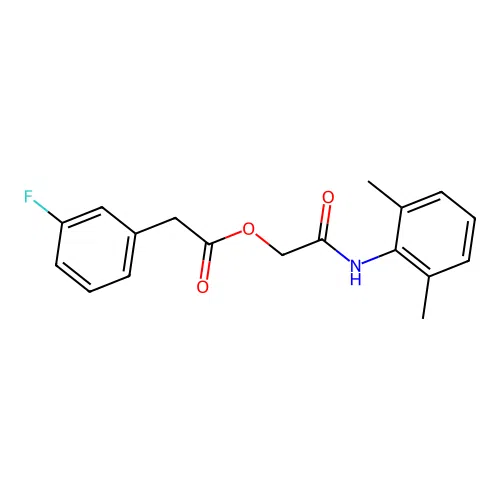 [2-(2,6-Dimethylanilino)-2-oxoethyl] 2-(3-fluorophenyl)acetate structure