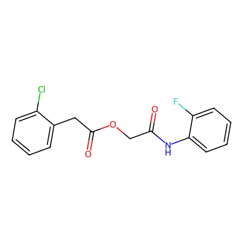 2-[(2-Fluorophenyl)amino]-2-oxoethyl (2-chlorophenyl)acetate structure