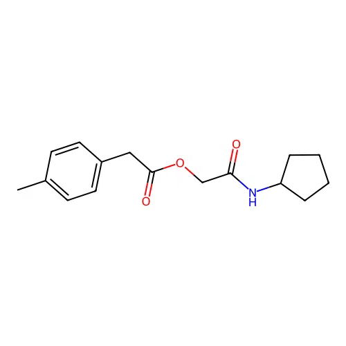 2-(Cyclopentylamino)-2-oxoethyl (4-methylphenyl)acetate structure