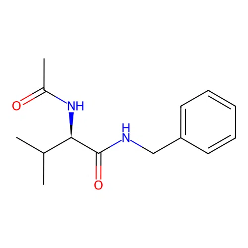 (2R)-2-(Acetylamino)-3-methyl-N-(phenylmethyl)butanamide structure