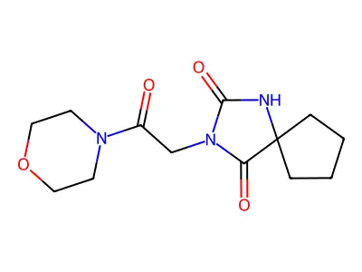2-Hydroxy-3-[2-(morpholin-4-yl)-2-oxoethyl]-1,3-diazaspiro[4.4]non-1-en-4-one structure