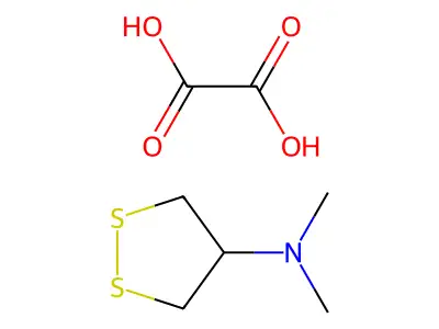 1,2-Dihtiolan-4-amine, N,N-dimethyl-, oxalate (1:1) structure