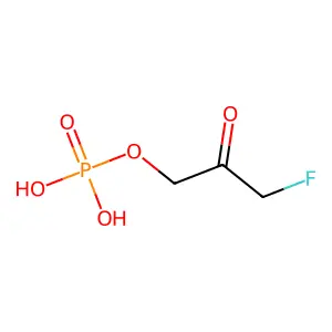 2-Propanone, 3-fluoro-1-hydroxy-, phosphate (ester) structure