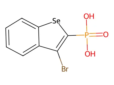 Phosphonic acid, (3-bromobenzo[b]selenophene-2-yl)- structure