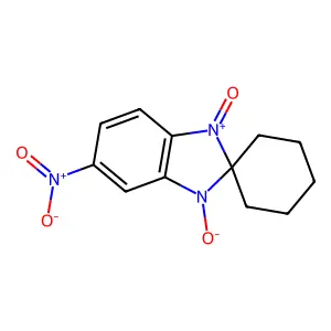 Spiro[2H-benzimidazole-2,1'-cyclohexane], 5-nitro-, 1,3-dioxide structure