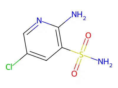 2-Amino-5-chloro-pyridine-3-sulfonic acid amide structure
