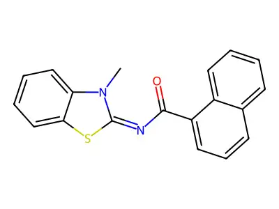 (Z)-N-(3-methylbenzo[d]thiazol-2(3H)-ylidene)-1-naphthamide structure