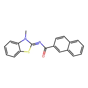 (E)-N-(3-methylbenzo[d]thiazol-2(3H)-ylidene)-2-naphthamide structure