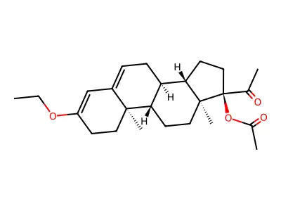 3-Ethoxy-20-oxopregna-3,5-dien-17-yl acetate structure