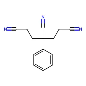1,3,5-Pentanetricarbonitrile, 3-phenyl- structure