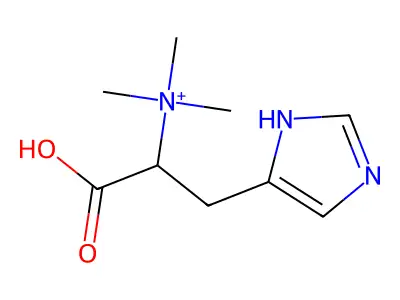1-Carboxy-2-(1H-imidazol-4-yl)-N,N,N-trimethylethanaminium structure