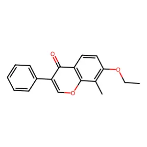 7-ethoxy-8-methyl-3-phenyl-4H-chromen-4-one structure