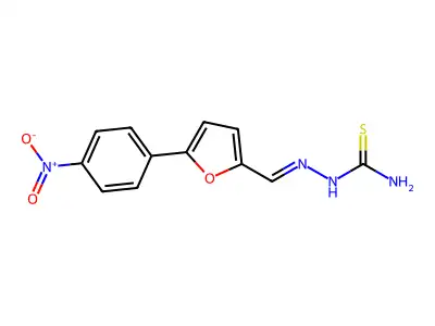 ({[5-(4-Nitrophenyl)furan-2-yl]methylidene}amino)thiourea structure