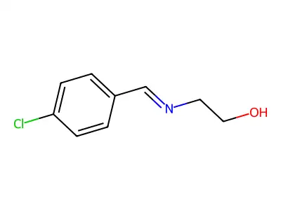 2-[(4-Chlorophenyl)methylideneamino]ethanol structure