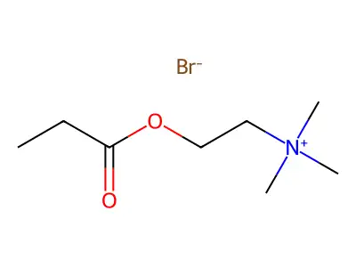 Trimethyl[2-(1-oxopropoxy)ethyl]ammonium bromide structure