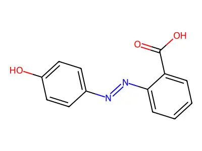 2-(4-Hydroxyphenylazo)benzoic acid structure