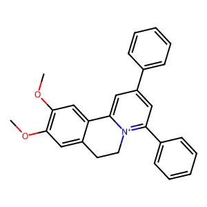 Benzo[a]quinolizinium, 6,7-dihydro-9,10-dimethoxy-2,4-diphenyl- structure