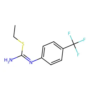 S-Ethyl N-(4-(trifluoromethyl)phenyl)isothiourea structure