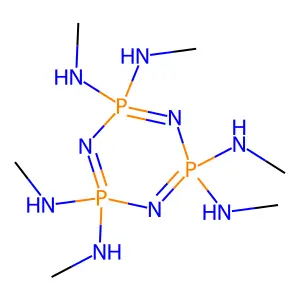 Hexa(methylamino)cyclotriphosphazene structure