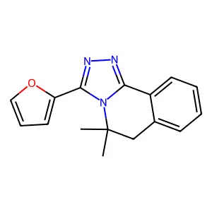 3-(2-Furyl)-5,5-dimethyl-5,6-dihydro[1,2,4]triazolo[3,4-a]isoquinoline structure