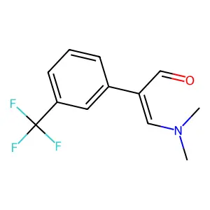 (2Z)-3-(dimethylamino)-2-[3-(trifluoromethyl)phenyl]prop-2-enal structure