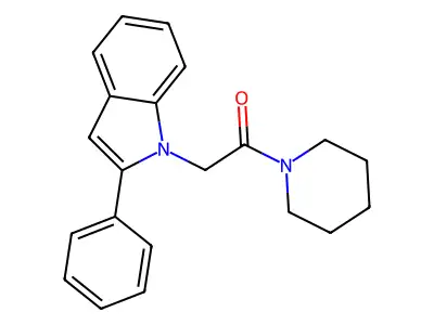 Piperidine, 1-((2-phenyl-1H-indol-1-yl)acetyl)- structure
