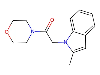 Morpholine, 4-((2-methyl-1H-indol-1-yl)acetyl)- structure