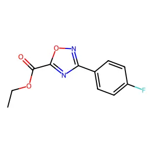 Ethyl 3-(4-fluorophenyl)-1,2,4-oxadiazole-5-carboxylate structure