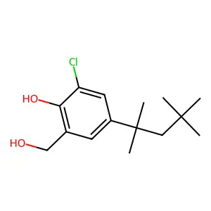 Benzenemethanol, 3-chloro-2-hydroxy-5-(1,1,3,3-tetramethylbutyl)- structure