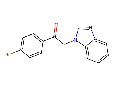 2-(Benzimidazol-1-yl)-1-(4-bromophenyl)ethanone structure