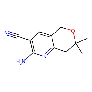 2-Amino-7,7-dimethyl-7,8-dihydro-5H-pyrano[4,3-b]pyridine-3-carbonitrile structure