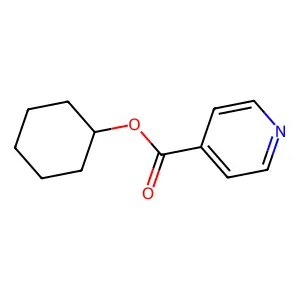 Isonicotinic acid, cyclohexyl ester structure