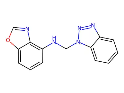 N-4-Benzoxazolyl-1H-benzotriazole-1-methanamine structure