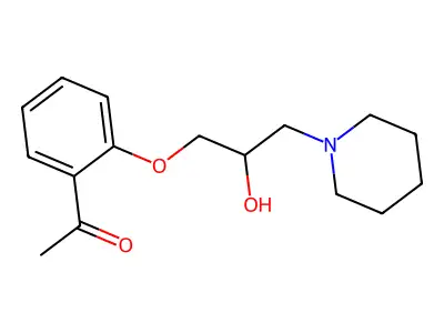 1-[2-(2-Hydroxy-3-piperidin-1-ylpropoxy)phenyl]ethanone structure